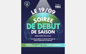 Soirée de début de saison 